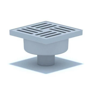 Трап вертикальный нерегулируемый с выпуском 50мм, с пластиковой решеткой 150х150 мм ТА 5210