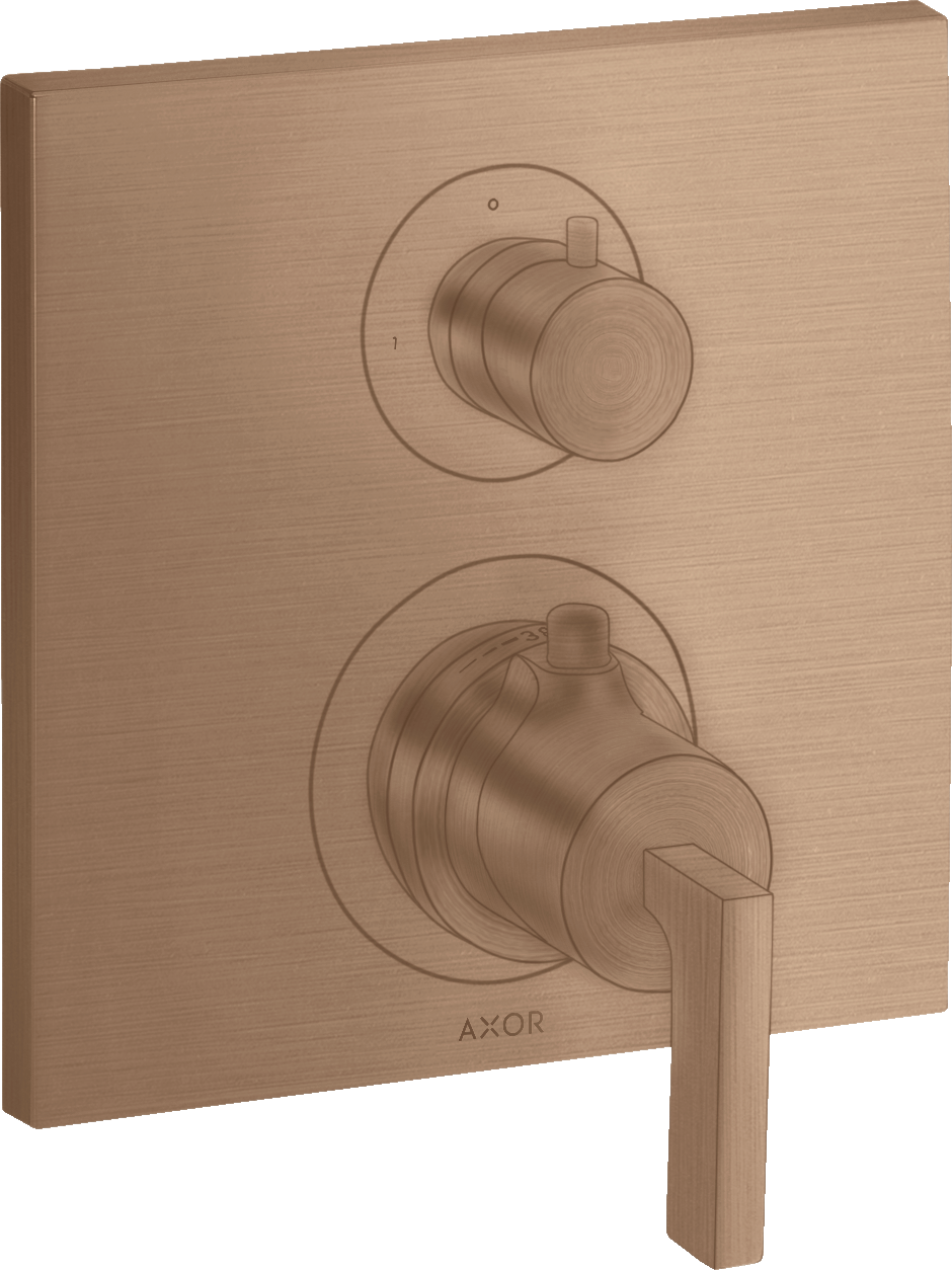 39720310 Термостат скрытого монтажа с запорно-переключающим вентилем и рычажной ручкой AXOR CITTERIO