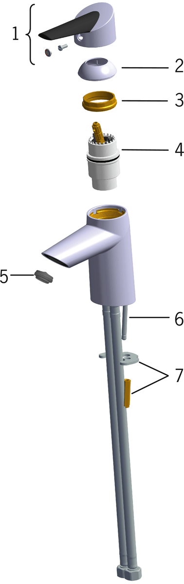 Oras 2702F Смеситель для умывальника 2702F Optima Хром  - Вид №5