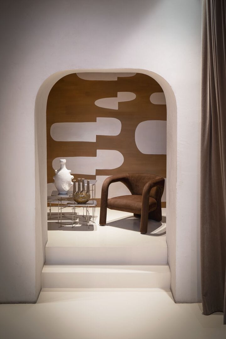 Кресло из нубука с подлокотниками Baxter AIMÉE ARCH-00080078 - Вид №3