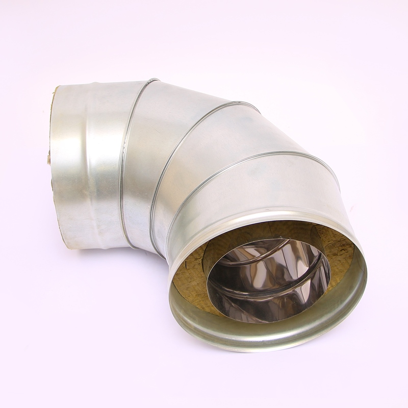 Сэндвич-колено 90" Ferrum Ф180х280 нержавеющая сталь (430/0,5мм) FD08180N4FF - Вид №1