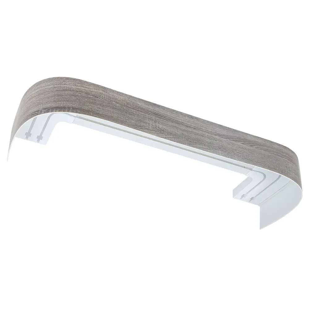 Карниз двухрядный составной Галант 200 пластик цвет дуб оксфорд DOMLEGRAND STLM-2080882