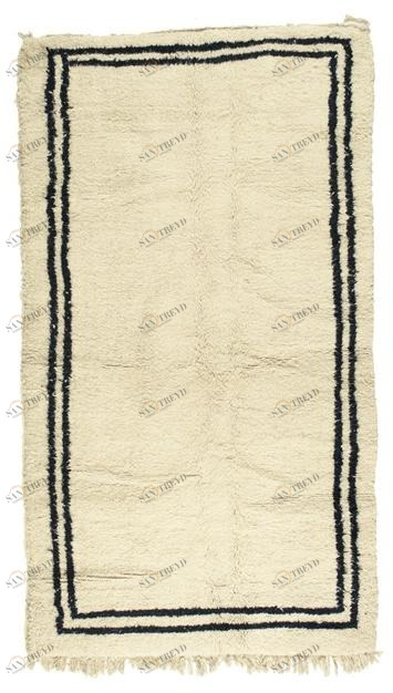 AFOLKI Прямоугольный шерстяной коврик с длинным ворсом Beni ourain Taa1220be