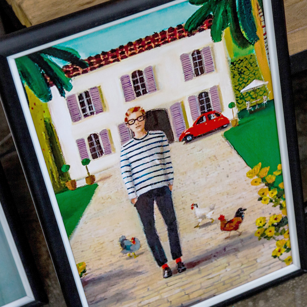 896519347_1818 Арт-постер "Рубашка в полоску и куры" Object Desire  - Вид №3