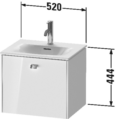 BR420909191 Тумбочка подвесная Brioso #BR4209 520 x 419 мм Серо-коричневый декор Duravit - Вид №1