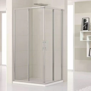 Душевой уголок 90x90 LUNES A Novellini LUNES с серебристым профилем
