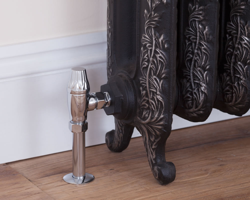 QSS044 Впускной ручной радиаторный клапан Crocus Wheel 15 мм (хром) Сarronheating  - Вид №3