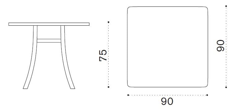 Стальной квадратный садовый стол Ethimo эликсир ARCH-00073325 - Вид №13