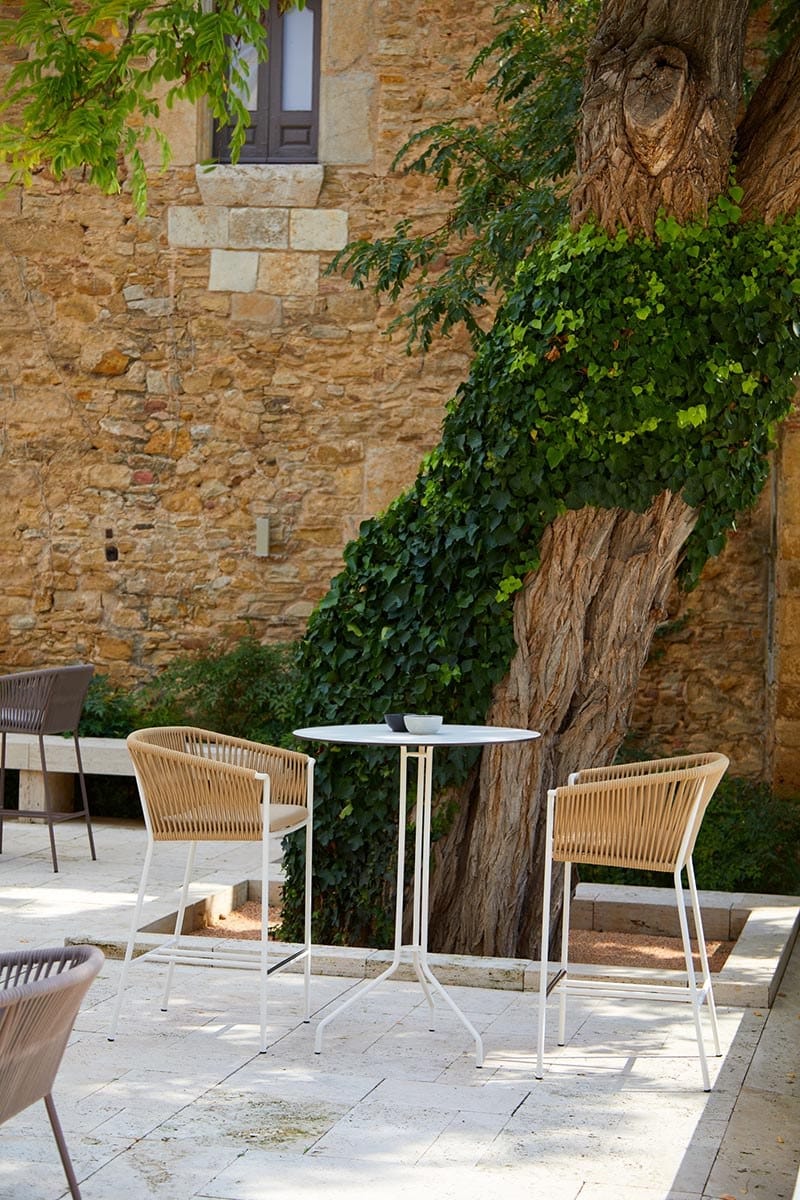 Высокий веревочный садовый стул со спинкой POINT Weave ARCH-00106052