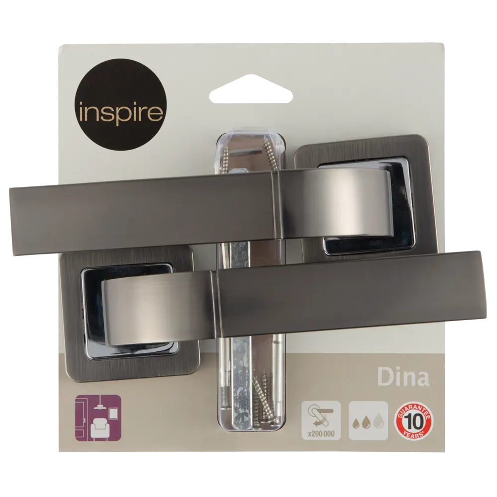 Дверные ручки Inspire Dina без запирания алюминий 136 мм цвет черный 82227154 STLM-2207436  - Вид №3