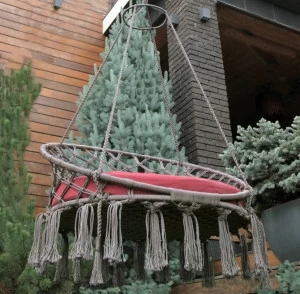 Подвесное кресло качели с подушкой Aruba BESTA FIESTA КРЕСЛО-КАЧЕЛИ 044655 Черный