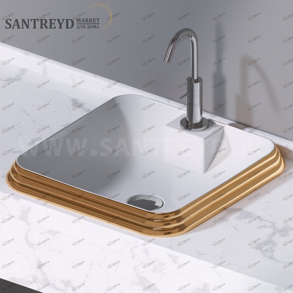 L610250 Накладная раковина под столешницу  квадратная A. e T. Italia GLASS AeT ITALIA