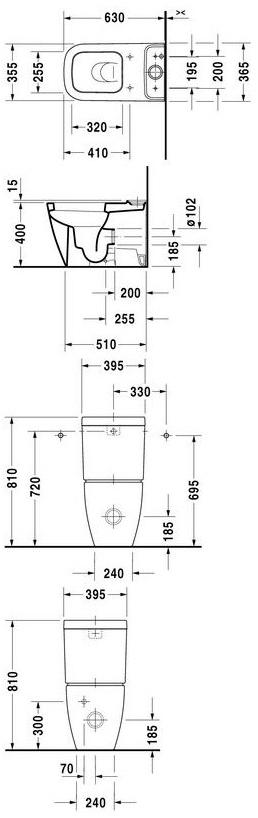 213409 Компакт унитаз с бачком Белый Duravit Happy D.2 Германия - Вид №2