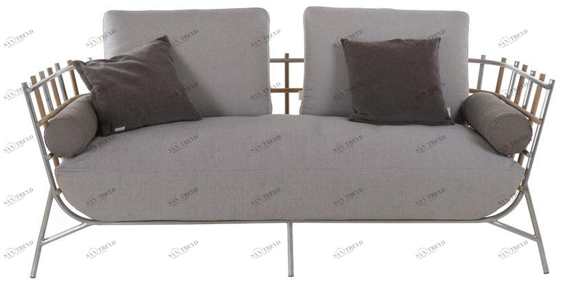 Unopiù Садовый диван из нержавеющей стали и тика Tweed Twediv