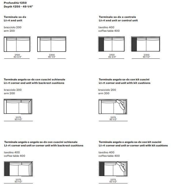 Poliform Мягкий угловой диван из ткани с шезлонгом Mondrian sun-id-1387269 - Вид №11