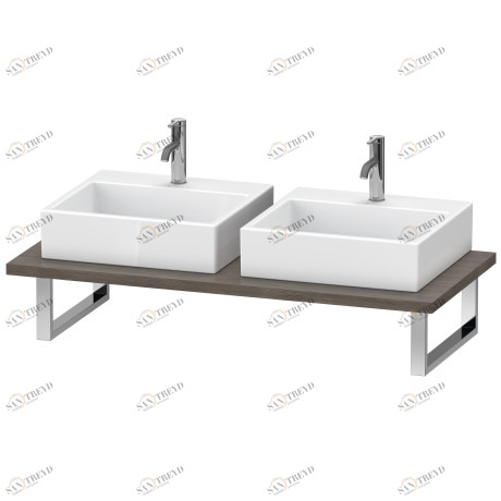 BR105C05151 Brioso Консоль для накладной и встраиваемой сверху раковины компакт Сосна коричневая, декор Duravit