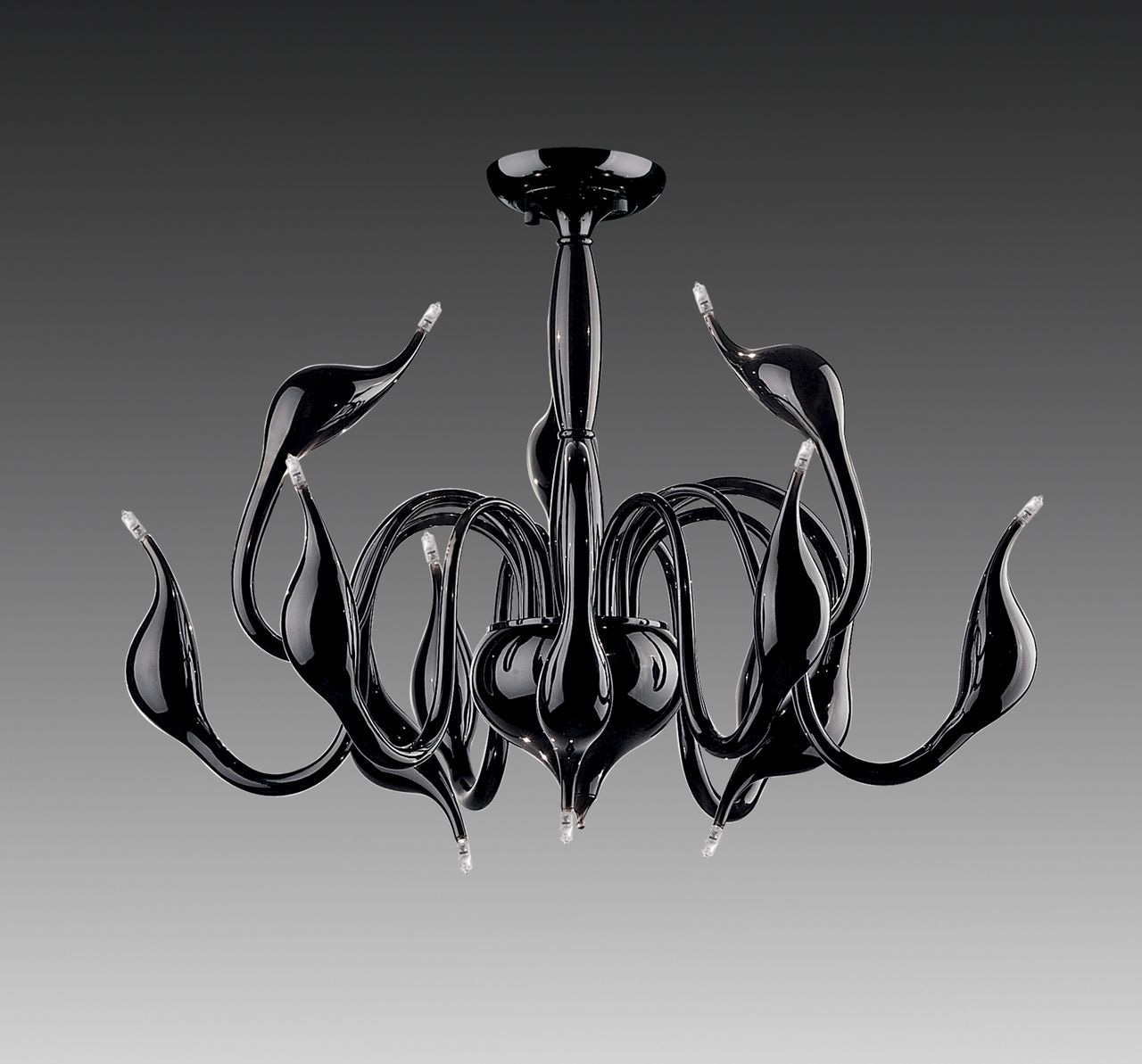 Потолочная люстра Lightstar Cigno Collo Bk 751027 LIGHTSTAR ДИЗАЙНЕРСКИЕ, CIGNO COLLO 058248 Черный  - Вид №2