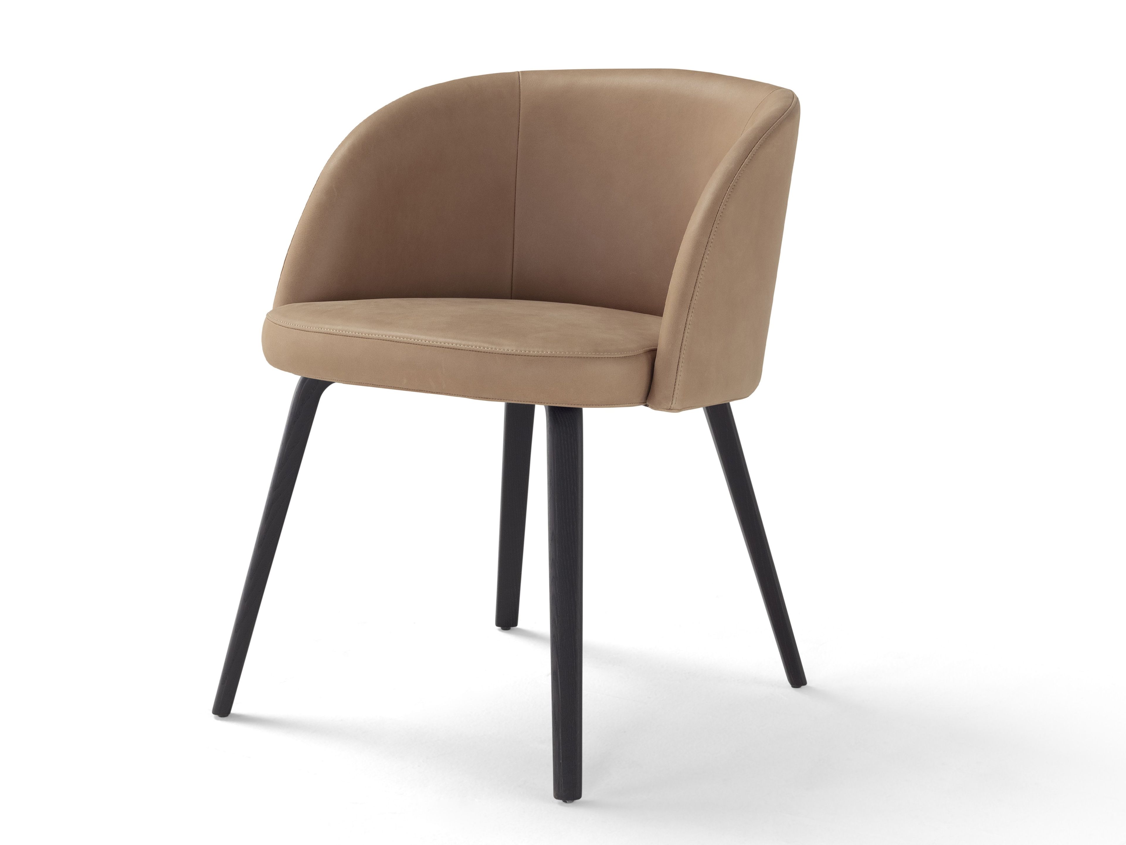 Стул с подлокотниками из ткани или кожи и деревянной основой Amura Monnalisa ARCH-00030261 - Вид №1