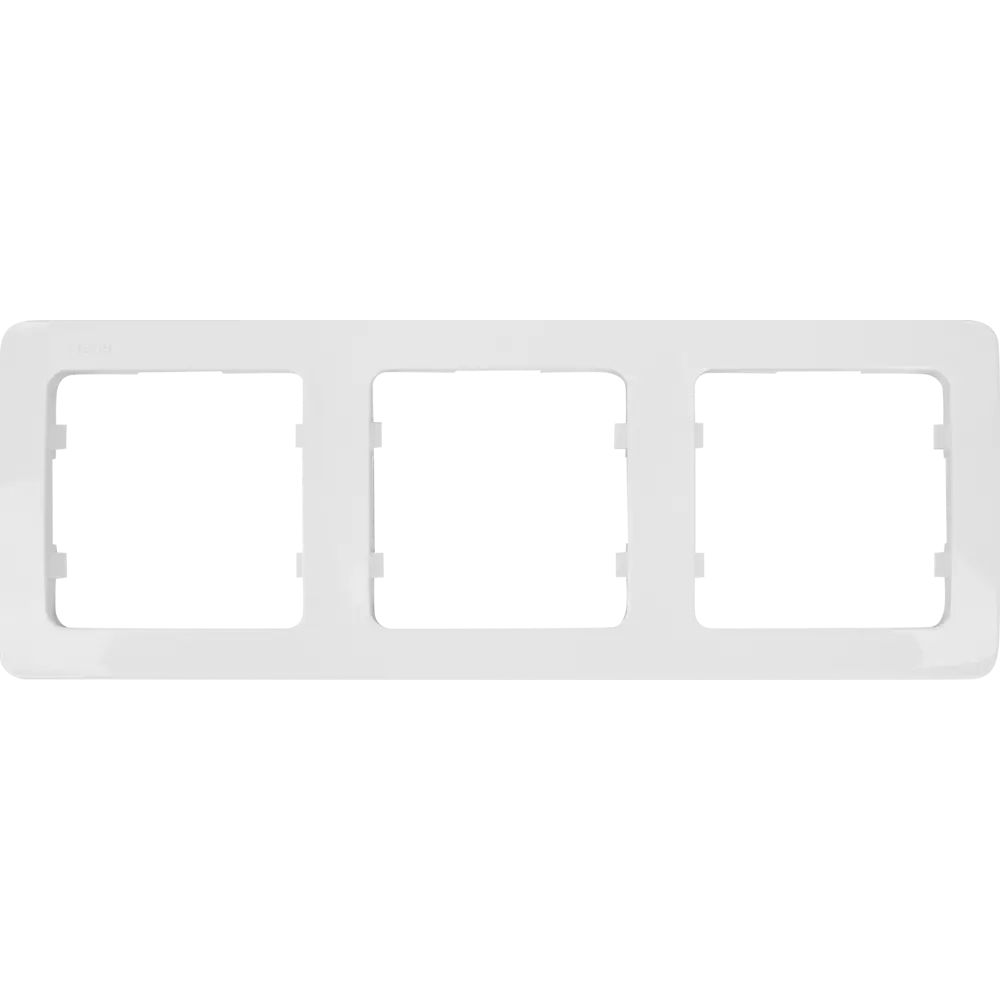 Рамка для розеток и выключателей Hegel Мастер 3 поста цвет белый STLM-2075034 - Вид №1