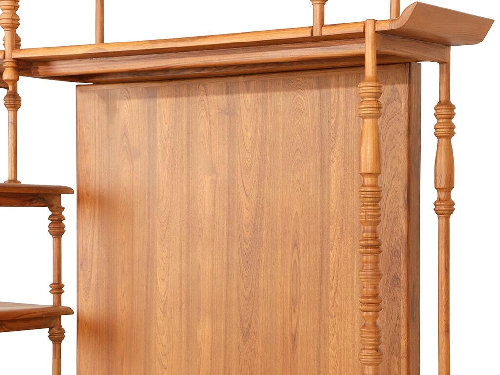 Отдельно стоящий книжный шкаф из тикового дерева с подставкой для телевизора Alankaram INDAH ARCH-00055528 - Вид №5