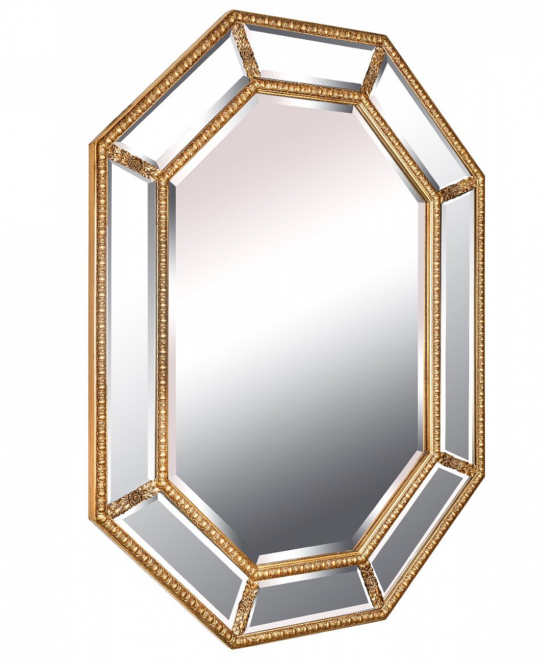 Зеркало настенное в деревянной раме античное золото Diamond Gold ART-ZERKALO ДИЗАЙНЕРСКИЕ, ЗЕРКАЛЬНАЯ 00-3948372 Зеркальный;золото  - Вид №1