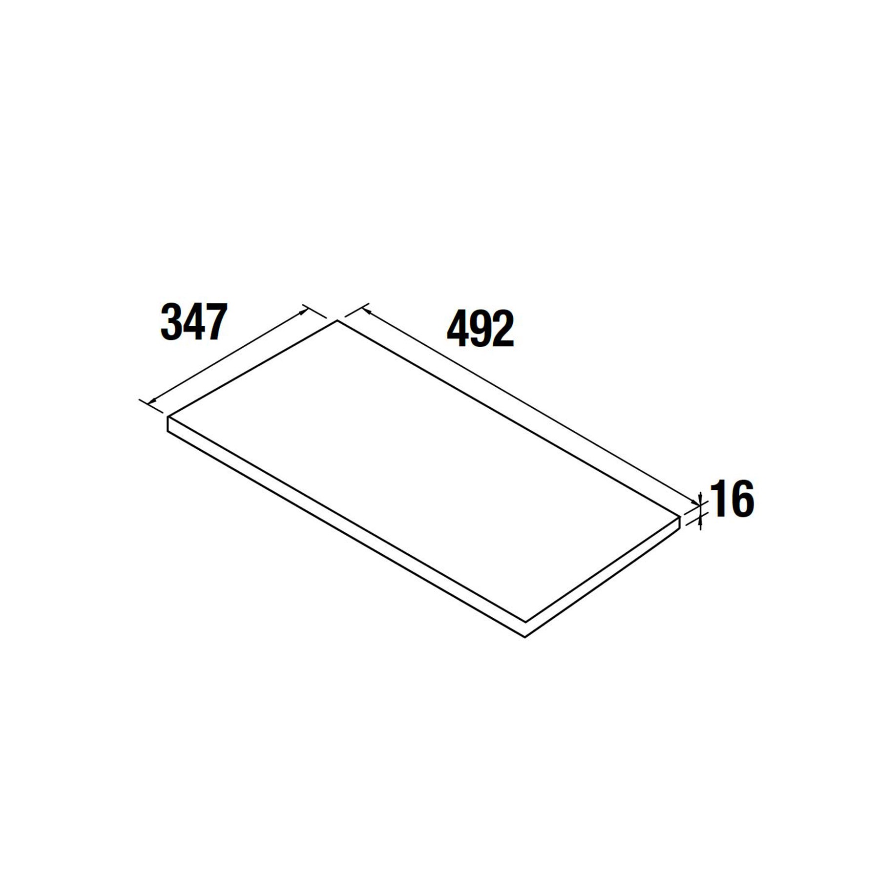 24349 SALGAR Полка АЛЬЯНС глубина 40 СОСНА ЛУЧЕВАЯ 492 x 347 x 16 мм  - Вид №1