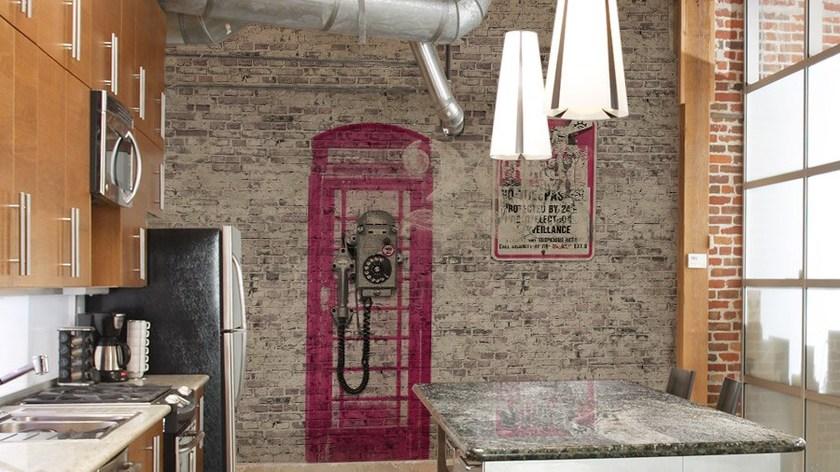 GLAMORA Виниловые обои под кирпич Vitaminic sun-id-1400177 - Вид №2