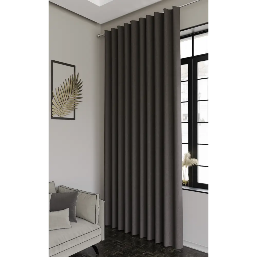 Штора Kreaforta Looks с креплением на ленте 200×260 см кофейный 89409077 STLM-1572381