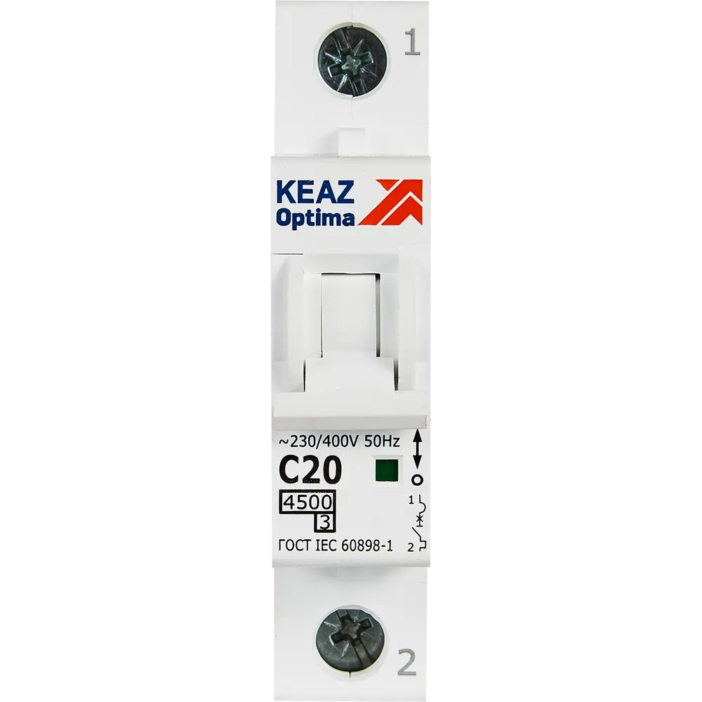 Автоматический выключатель КЭАЗ Opti Din BM63 1P 20А для надежной защиты электросети 89206666 STLM-1511134 - Вид №1