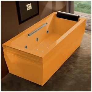 Ванна с гидро и аэромассажем оранжевая Gruppo Treesse Blanque 1880 DXAWAV168NO