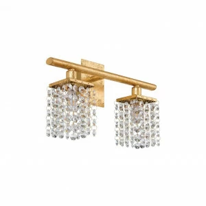 Бра светодиодное хрустальное на 2 лампы золотое Pyton Gold 97724 EGLO PYTON GOLD 00-3931504 Золото;прозрачный
