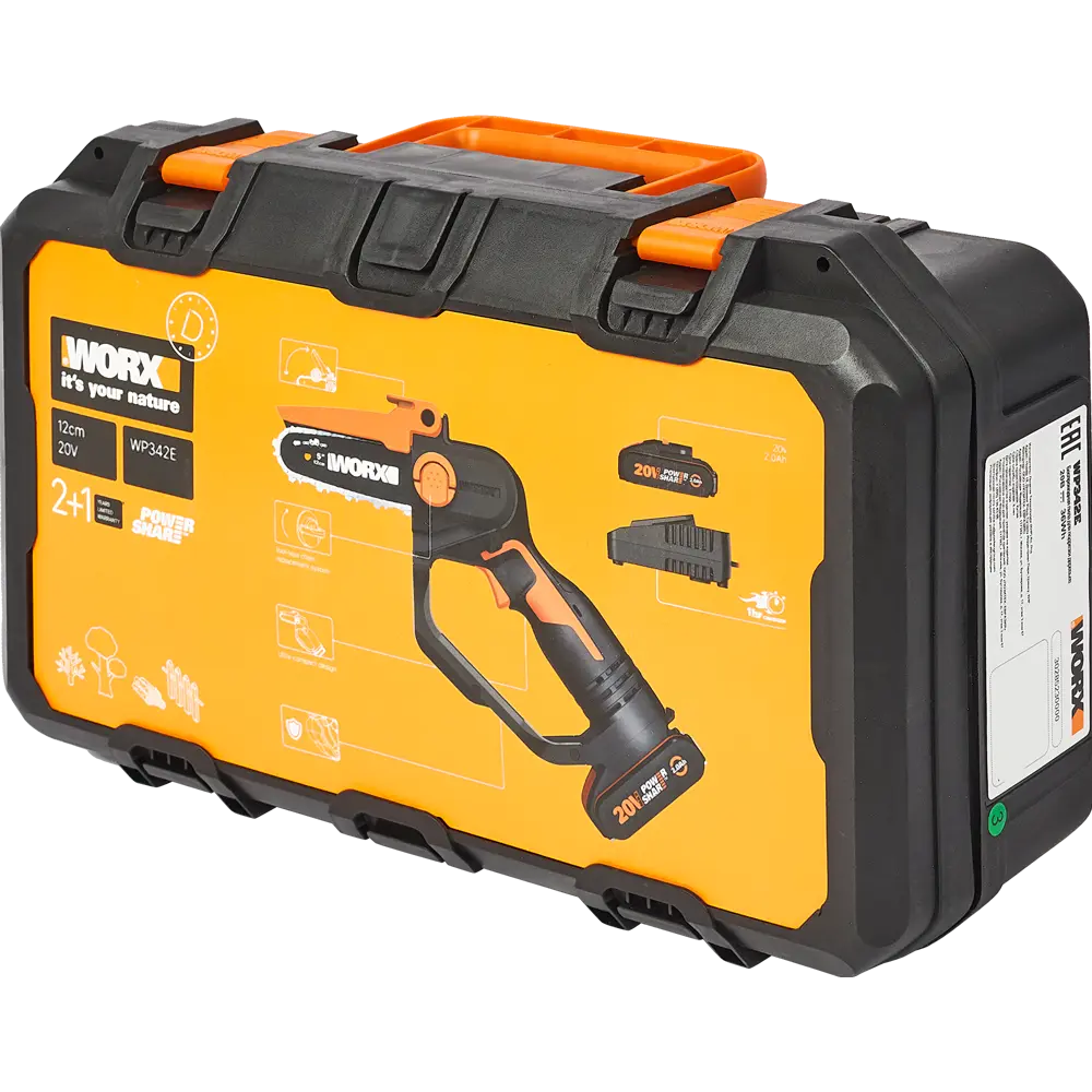 Аккумуляторная пила WORX WP342E 20В для точной обрезки веток 83739374 STLM-0044169 - Вид №2