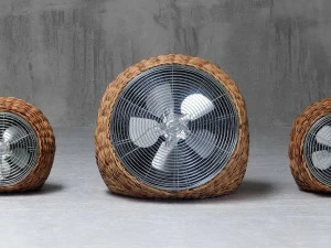 Gervasoni Напольный вентилятор из темного пулута ручной работы Wind