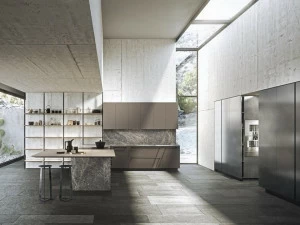 Alta Cucine Лакированная кухня с полуостровом Sistema 22.2