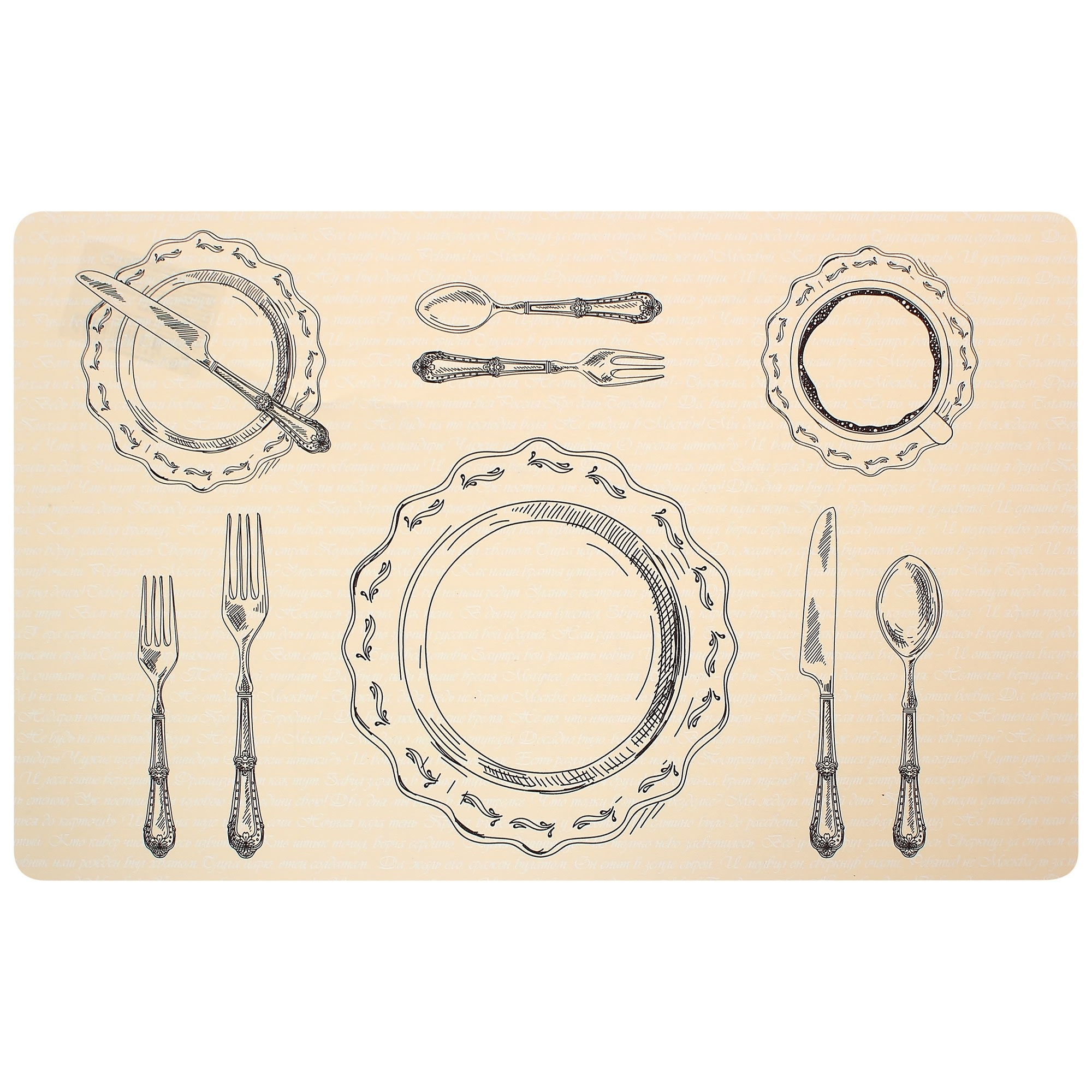 82040780 Салфетка «Трапеза», 26х41 см, ПВХ, цвет прозрачный Santreyd 