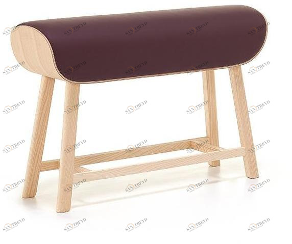 Very Wood Табурет высокий кожаный с подставкой для ног Rodeo sun-id-1412506