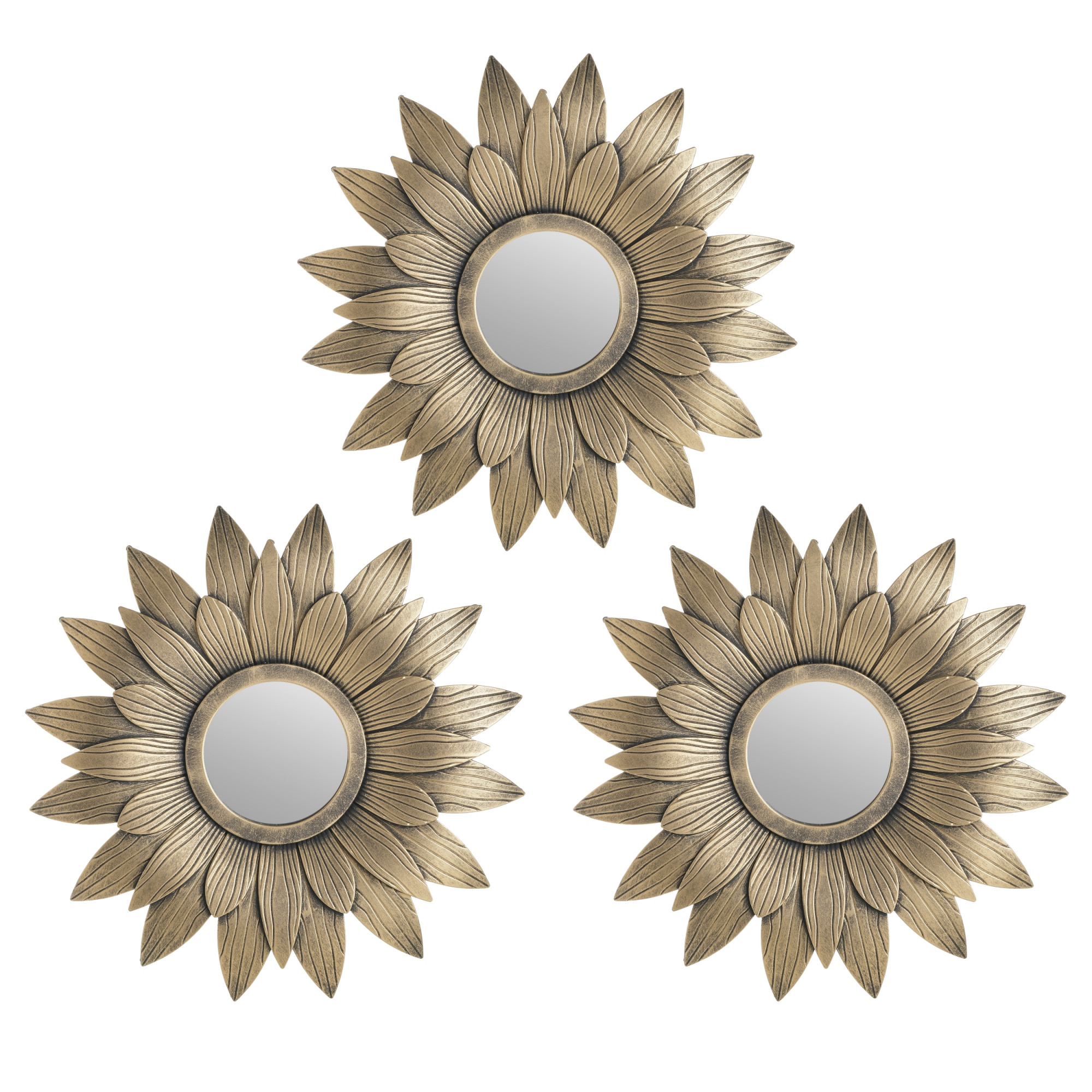 3895413.0009 ДЕКОР НАСТЕННЫЙ - ЗЕРКАЛО, НАБОР 3 ШТ TO4ROOMS 