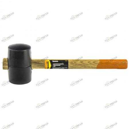 Киянка резиновая 450г черная резина, деревянная рукоятка SPARTA Sparta (Спарта) 12487