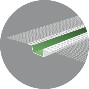 Профиль рустовочный ПВХ с армирующей сеткой 20x30x2500 мм