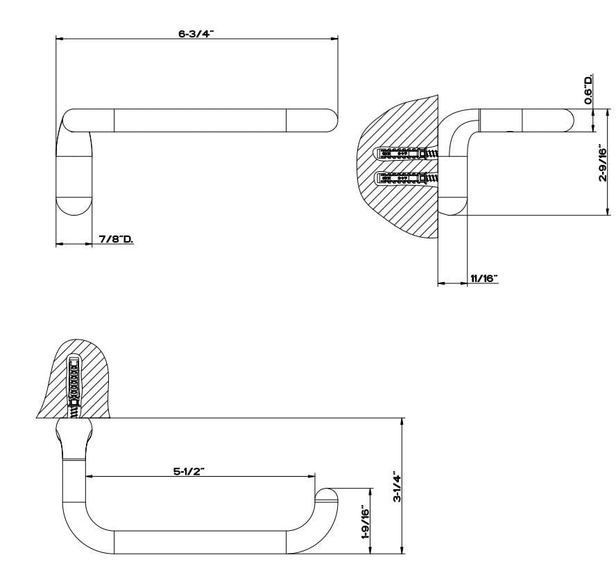 Металлический держатель рулона Gessi капля ARCH-00121812 - Вид №1