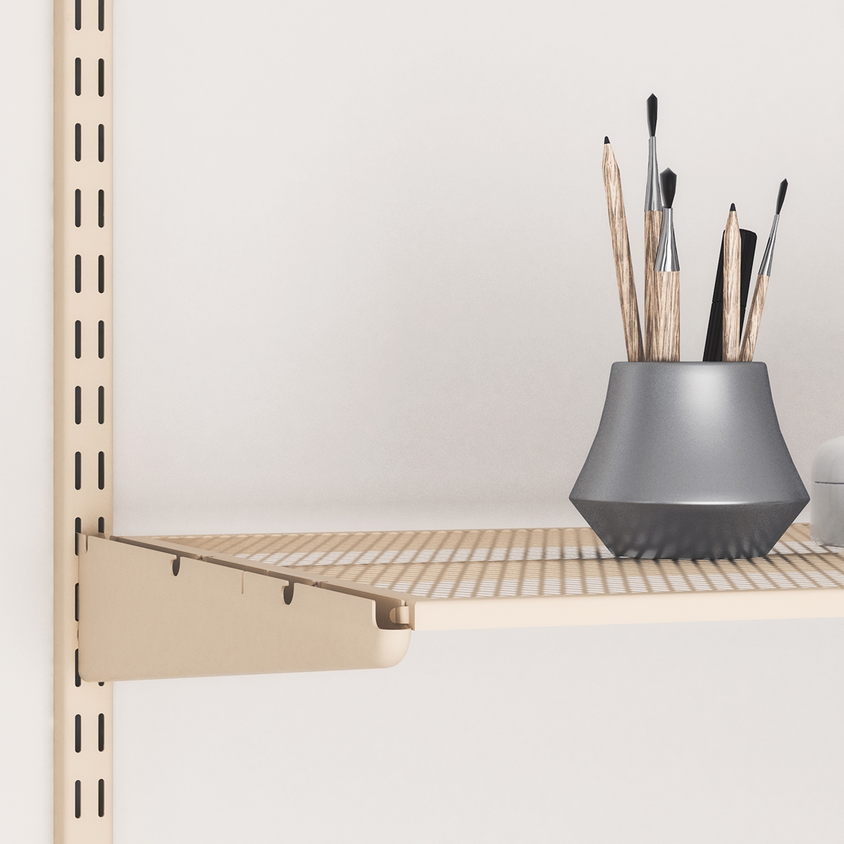 Мелкосетчатая полка , 890x420 мм, магнолия LJPS0354 Public Steel Россия  - Вид №1