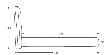 Кожаная мягкая двуспальная кровать CAMPO DE' FIORI COZ627 ARCH-00038482 - Вид №5