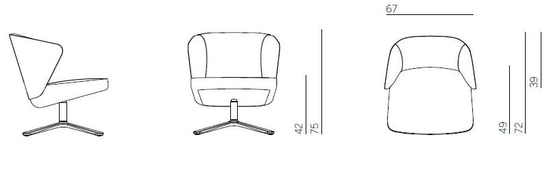 Спицевое вращающееся кресло с подлокотниками Montis Back Me Up ARCH-00028996 - Вид №2