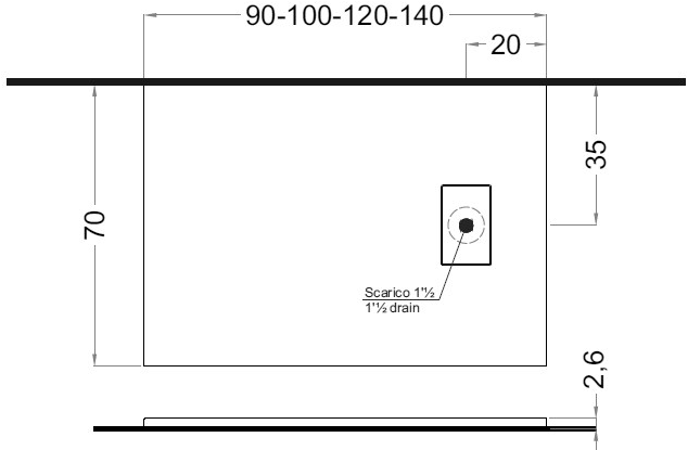 Gruppo Treesse Поддон для душа прямоугольный из пластмассы Sistema doccia sun-id-1385072 - Вид №3
