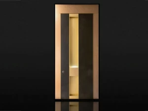 Ercole Бронированная поворотная дверь из керамогранита и латуни