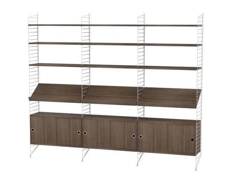 Секционный книжный шкаф из стали с порошковым покрытием String Furniture LIVING ROOM G ARCH-00113877 - Вид №5