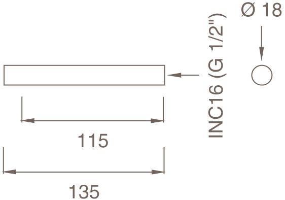 Ceadesign Настенный излив из нержавеющей стали Opus Ops 40 - Вид №1