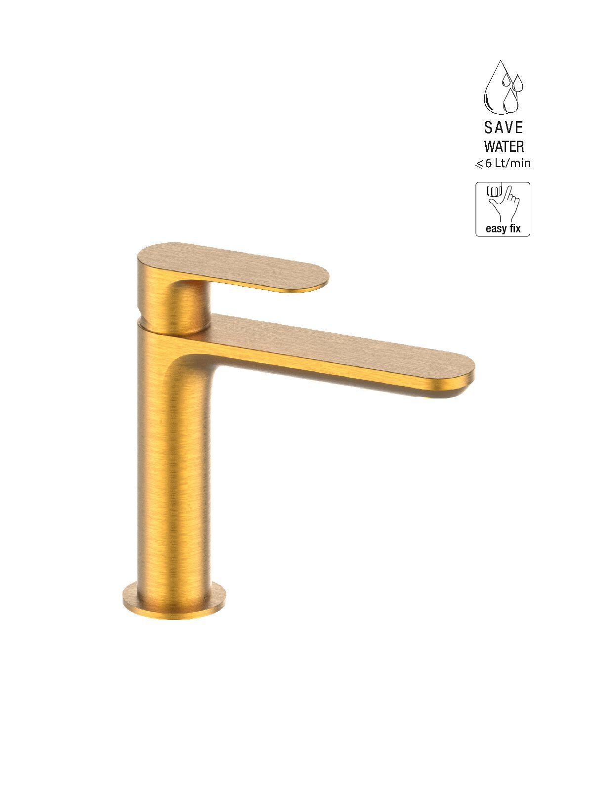 Однорычажный смеситель для раковины с ограничителем расхода Rubinetterie Frattini Lea ARCH-00076470 - Вид №17