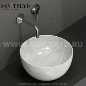 B6T30AC Накладная раковина на столешницу  круглая Ceramica Globo T-EDGE