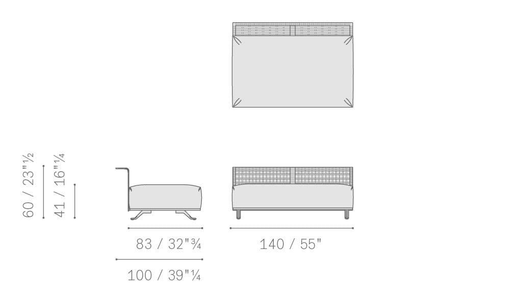 Ткань съемный садовый диван Poltrona Frau Boundless Living Outdoor Collections ARCH-00134649 - Вид №25